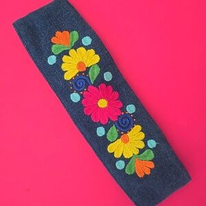 Floral Embroidered Headband